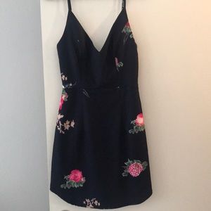 Blue floral dress